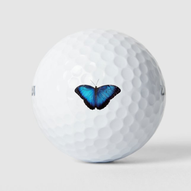 Blue Morpho Butterfly Golf Balls (Front)