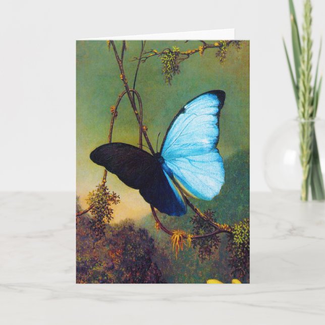 Blue Morpho Butterfly Greeting Card (Front)