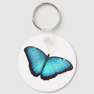 Blue Morpho Butterfly Keychain