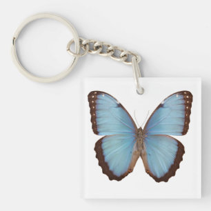 Blue Morpho Butterfly Keychain