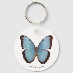 Blue Morpho Butterfly Keychain