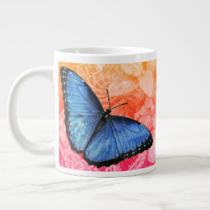 Blue Morpho Butterfly Large Coffee Mug