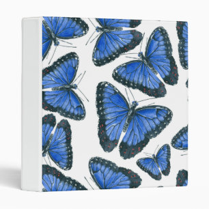 Blue morpho butterfly pattern design binder