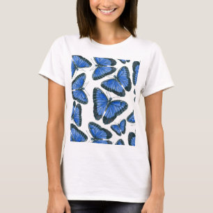 Blue morpho butterfly pattern design T-Shirt
