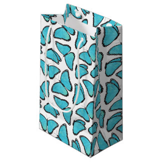 Blue Morpho Butterfly Pattern Small Gift Bag