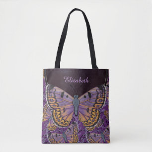 Blue Morpho Butterfly Personalized Tote Bag