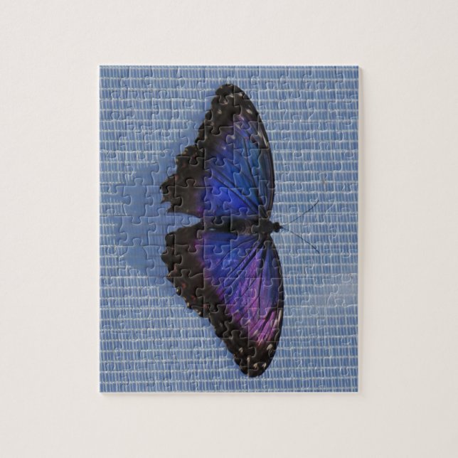 Blue Morpho Butterfly Puzzle (Vertical)