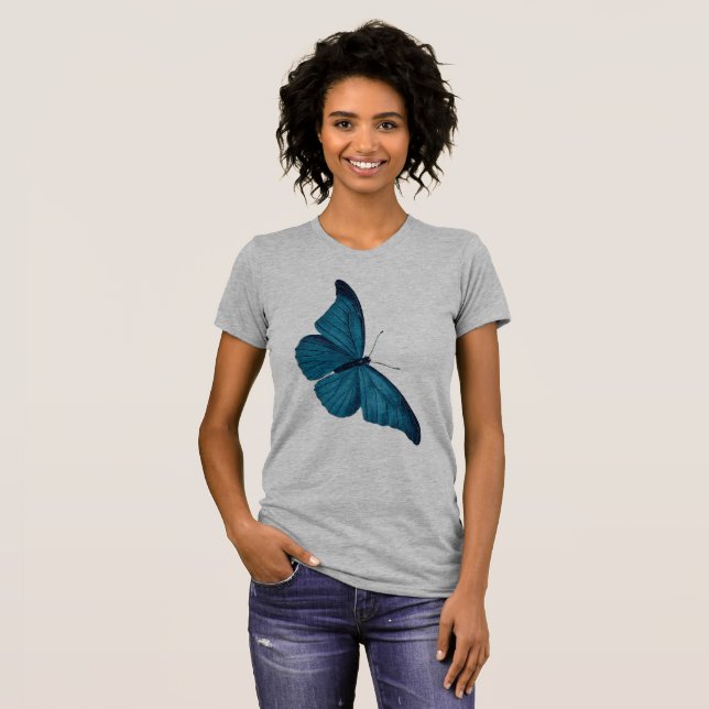 Blue Morpho Butterfly  T-Shirt (Front Full)