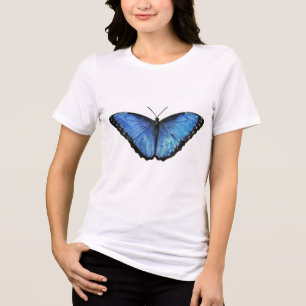 Blue Morpho Butterfly Tri-Blend Shirt