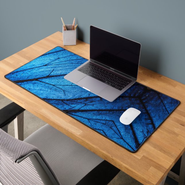 Blue Morpho Butterfly Wing Macro Desk Mat (Office 2)
