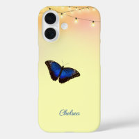Blue Morpho Butterfly Wings Cafe Lights Custom