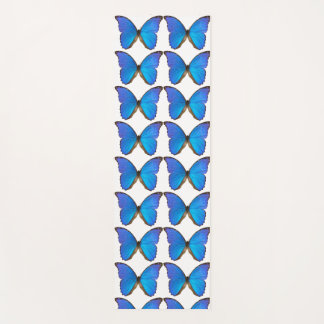 Blue Morpho butterfly yoga mat