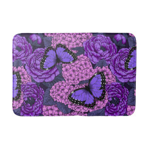Blue morpho garden 2 bath mat
