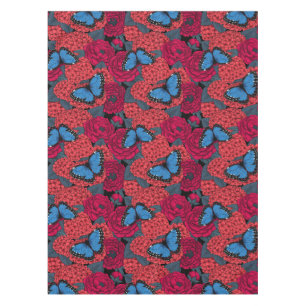 Blue morpho garden tablecloth