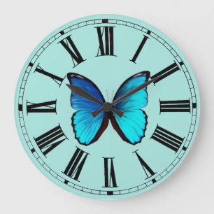 Blue Morpho Wall Clock