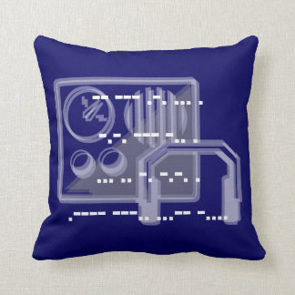 Blue Morse code design cushion 41cmx41cm