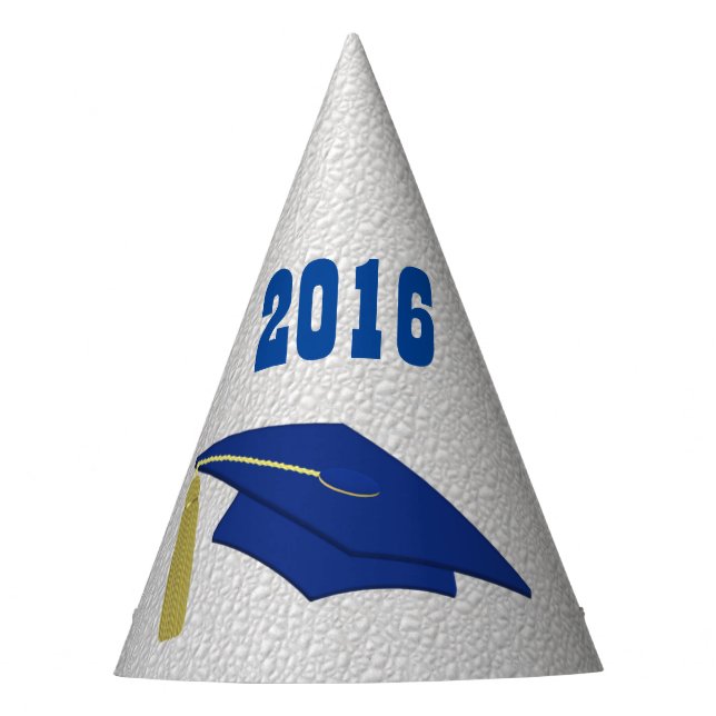 Blue Mortarboard Graduation Party Hat (Front)