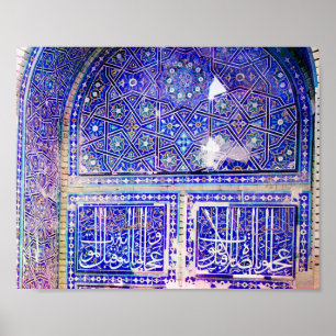 Blue Mosaic - 1911 Vintage Color Photo Poster