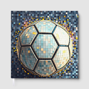 Blue Mosaic Football Abstract Art World Cup 2026 F Guest Book