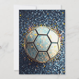 Blue Mosaic Football Abstract Art World Cup 2026 F Invitation