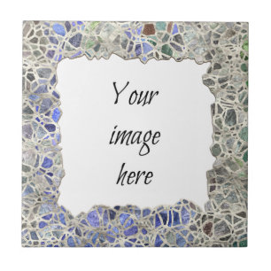 Blue Mosaic Frame Tile