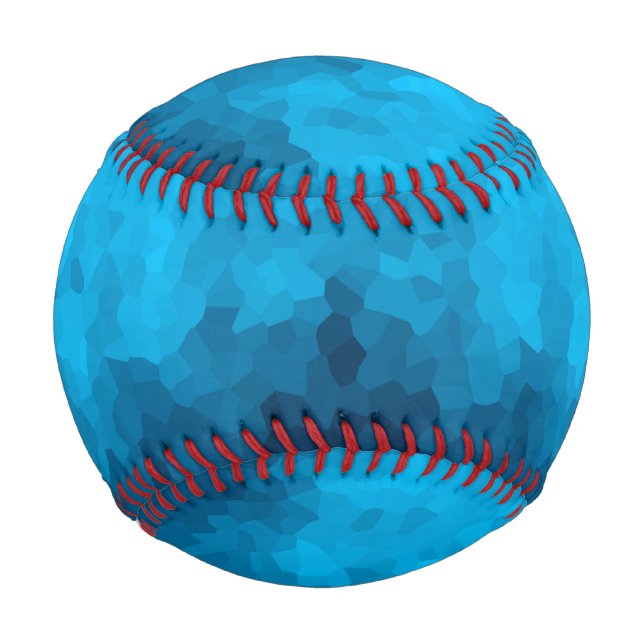 Blue Mosaic Geometric Pattern Baseball (Front)
