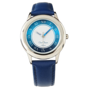Blue Mosaic Geometric Pattern Watch