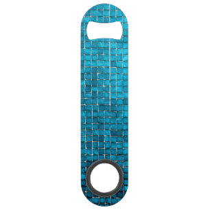 Blue mosaic pattern speed bottle opener