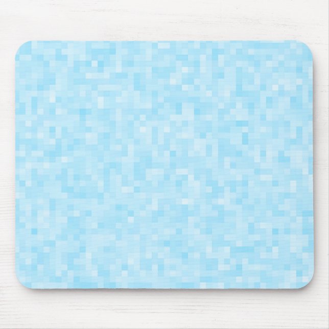 Blue Mosaic Pixelation Mouse Pad (Front)