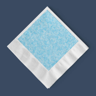 Blue Mosaic Pixelation Napkin