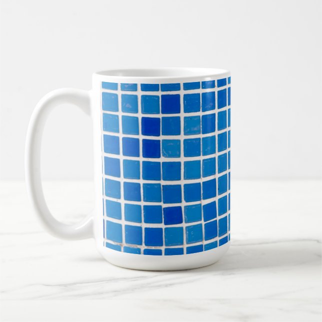 Blue Mosaic Tile Coffee Mug (Left)