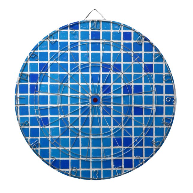 Blue Mosaic Tile Dartboard (Front)