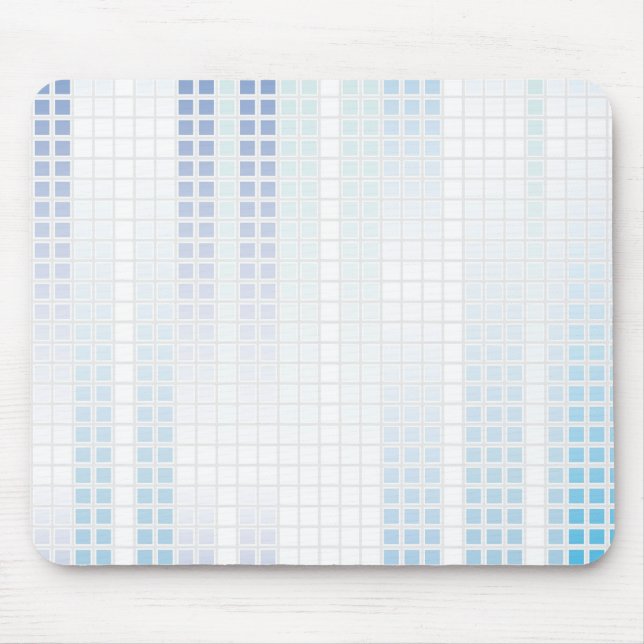 Blue Mosaic Tiles Mouse Pad (Front)