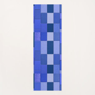 Blue mosaic tiles yoga mat