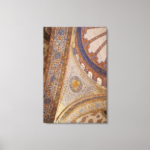 Blue Mosque Ceiling Canvas Print