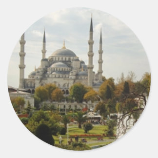 Blue Mosque Classic Round Sticker