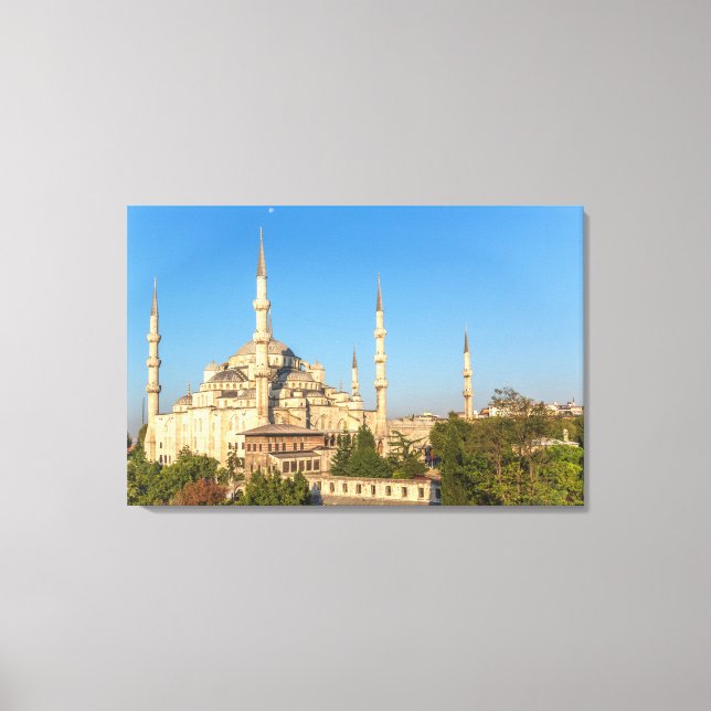 Blue Mosque Landscape Canvas Print (Front)