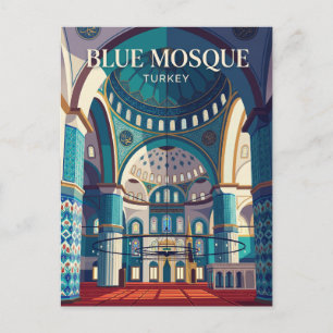 Blue Mosque Turkey Postcard