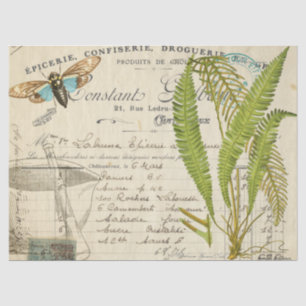 Blue Moth Apothecary Decoupage Tissue Tissue Paper