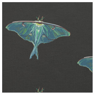 Blue Moth Butterfly Fabric