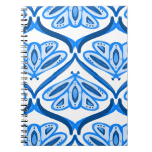 Blue Moth Butterfly Watercolor Looks White Pretty  Notebook