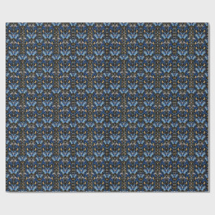 Blue Moths and Skeleton Hands Wrapping Paper