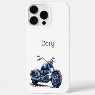 Blue Motorcycle   iPhone 16 Pro Max Case