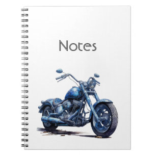 Blue Motorcycle Notebook