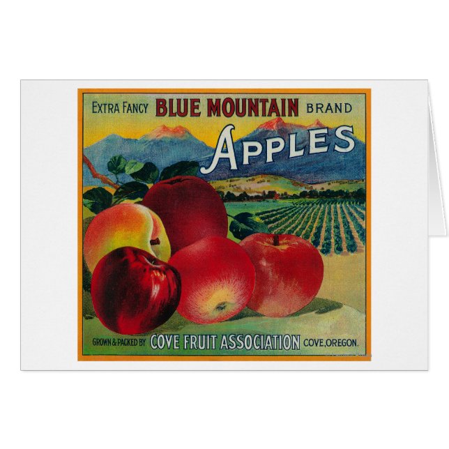 Blue Mountain Apple Crate LabelCove, OR (Front Horizontal)