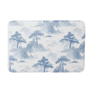 Blue mountain bathroom rug