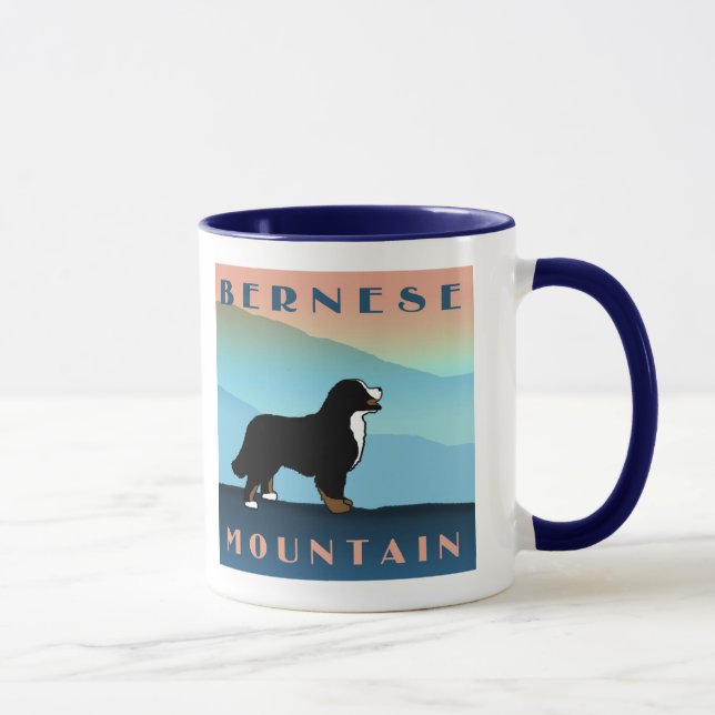 Blue Mountain Bernese Dog Mug (Right)