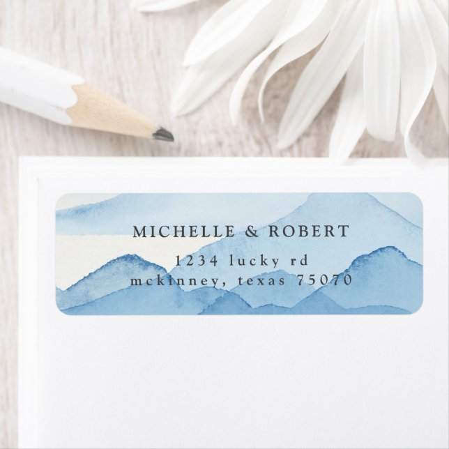 Blue Mountain Range Return Address Label (Insitu)