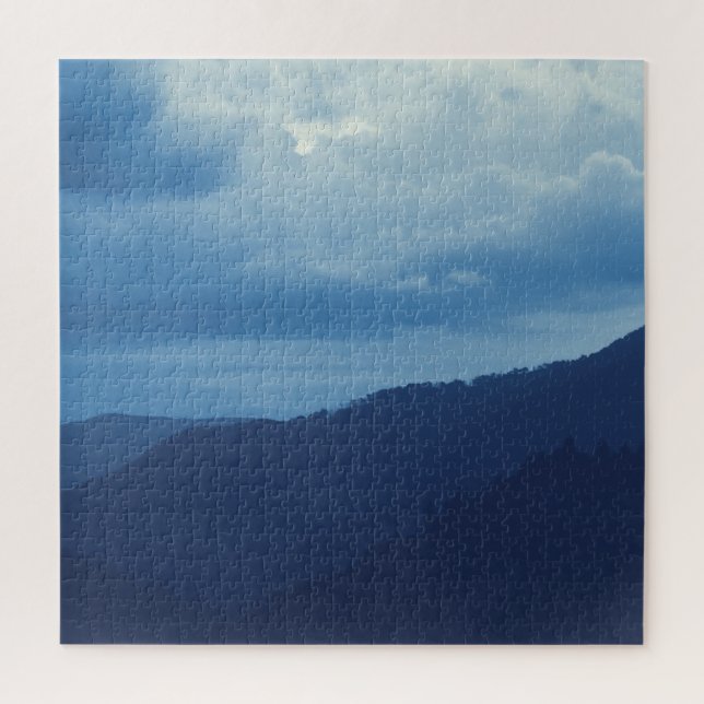 Blue Mountain Storm  -  20 x 20 Jigsaw Puzzle (Vertical)