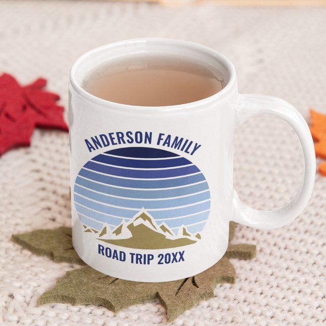 Blue Mountain Sunset Personalized Family Reunion Coffee Mug (Creator Uploaded)